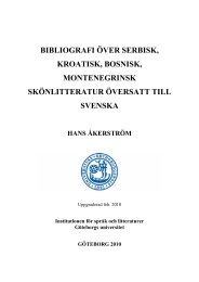 bibliografi över serbisk, kroatisk, bosnisk ... - Slaviska språk