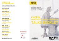 Chopin at 200 - SBC Talks Booklet - Edition Peters