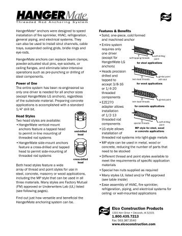 HangerMate Brochure - Infastech