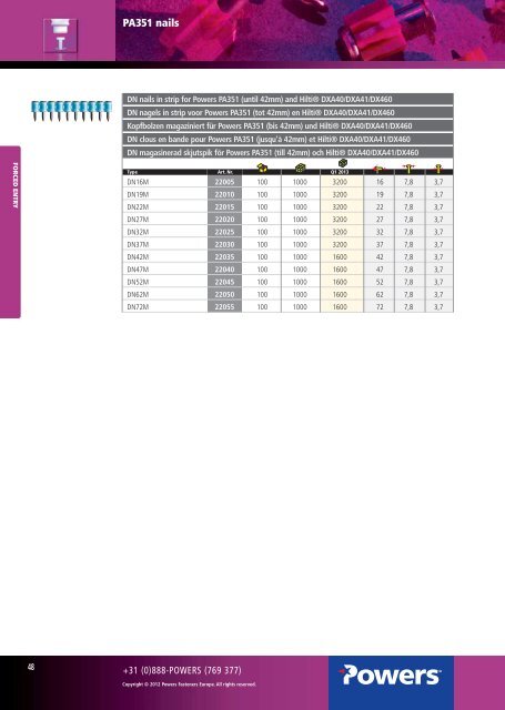 2013 catalogue catalogus katalog - bei Powers Europe