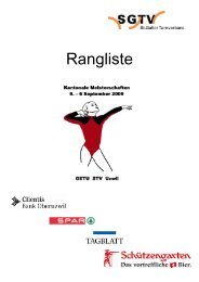 Rangliste - GETU-Uzwil