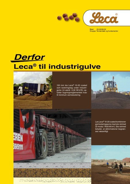 Derfor Leca® til industrigulve - Weber