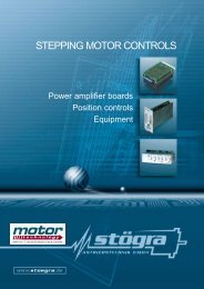 STEPPING MOTOR CONTROLS - Motor Technology Ltd