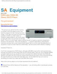EMM Labs CDSA SE Stereo SACD Player The gold standard ...