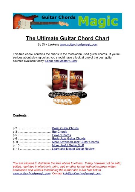 Advanced Guitar Chords Chart