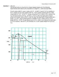 Use the grid below to draw the Al-Li phase diagram based upon the ...