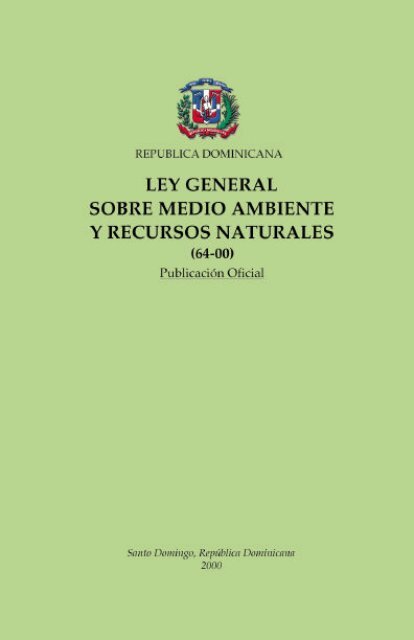 jugo Sensible Huerta Ley 64-00 - Ministerio de Medio Ambiente