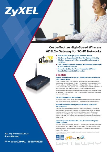 Cost-effective High-Speed Wireless ADSL2+ Gateway for SOHO - GTS