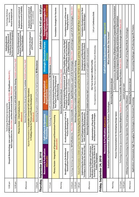 Program Information - IBC Life Sciences