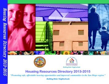 Housing Resources Directory 2013-2015 - County of San Diego