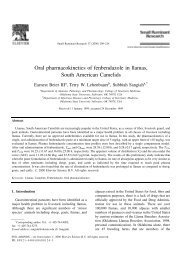 Oral pharmacokinetics of fenbendazole in llamas, South ... - Elmu