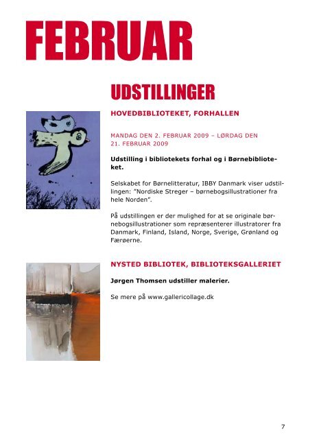 udstillinger arrangementer forÃ¥r 2009 - Guldborgsund-bibliotekerne