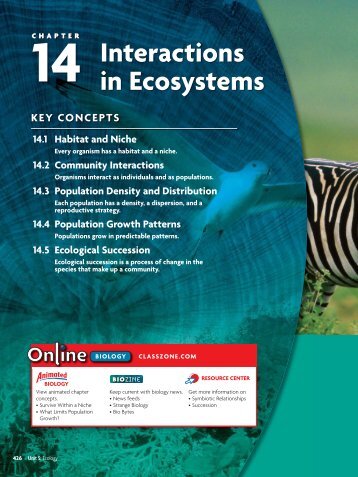 14 Interactions in Ecosystems - the Ravenna School District