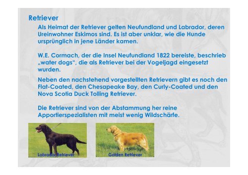 Jagdhunde in der Schweiz - Arbeitsgemeinschaft Jagdhundewesen