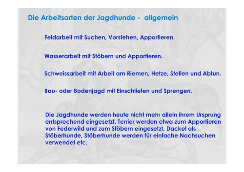 Jagdhunde in der Schweiz - Arbeitsgemeinschaft Jagdhundewesen