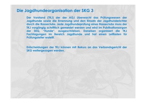 Jagdhunde in der Schweiz - Arbeitsgemeinschaft Jagdhundewesen