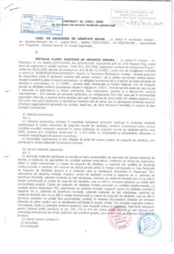 Contract CAS Bihor 2009 - Spitalul Judetean Oradea