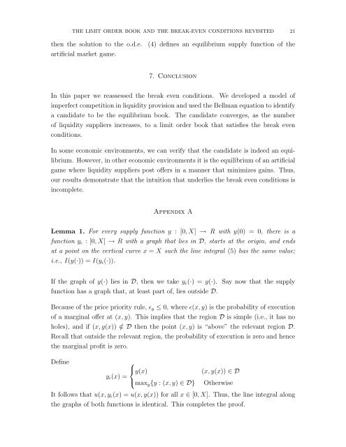 The Limit Order Book and the Break-Even ... - Marriott School