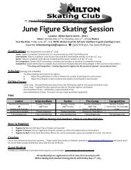 June Figure Skating Session - Milton Skating Club