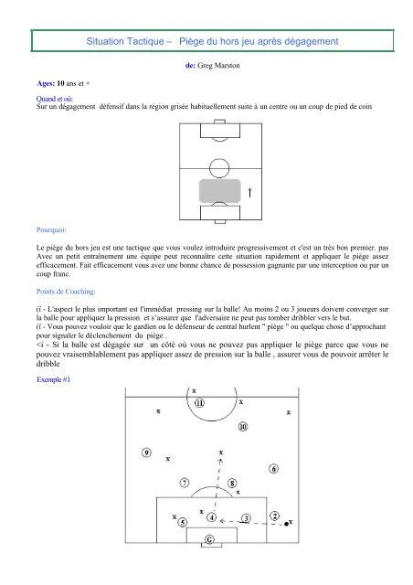 SEANCE D'ENTRAINEMENT RELATION - EntraÃ®neur de foot