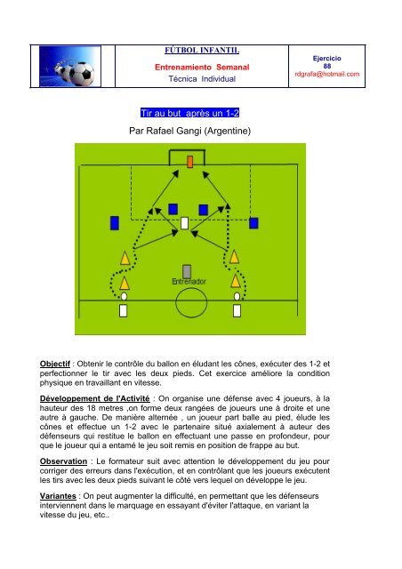 SEANCE D'ENTRAINEMENT RELATION - EntraÃ®neur de foot