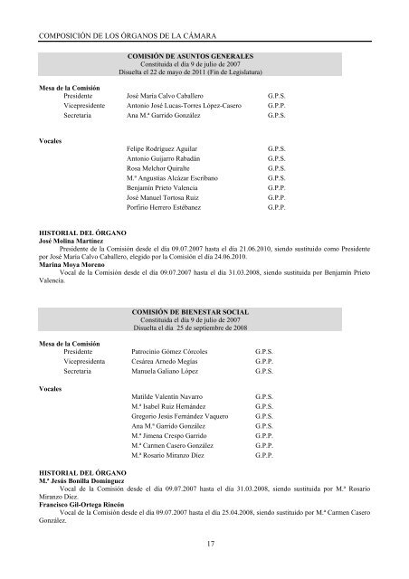 memoria de actividades parlamentarias vii legislatura - Cortes de ...