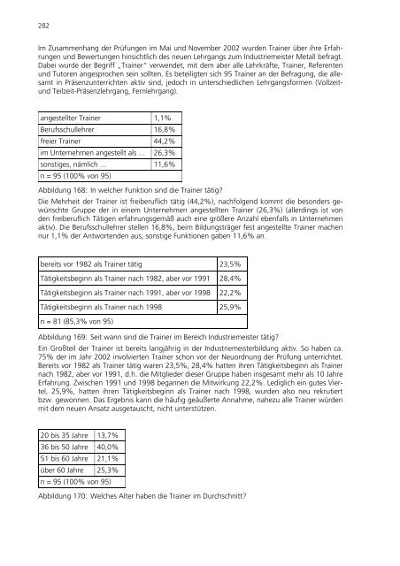 6 Die Bewertung der Lehrgänge und der Prüfung - Meistersite