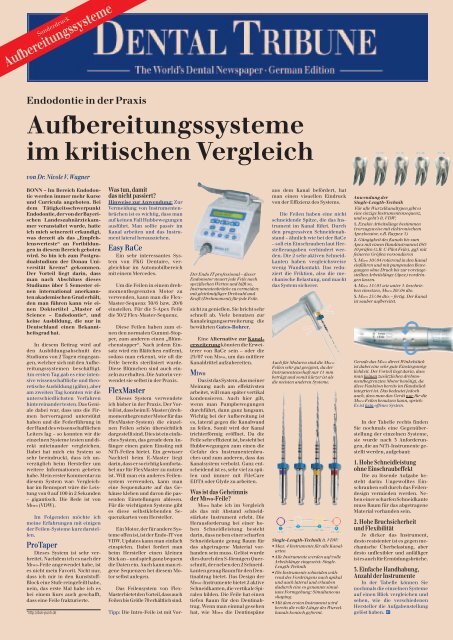 Aufbereitungssysteme im kritischen Vergleich - Dr. Nicole V. Wagner