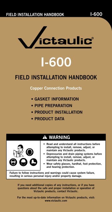 FIELD INSTALLATION HANDBOOK - Victaulic