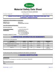 Material Safety Data Sheet - Pitchcare