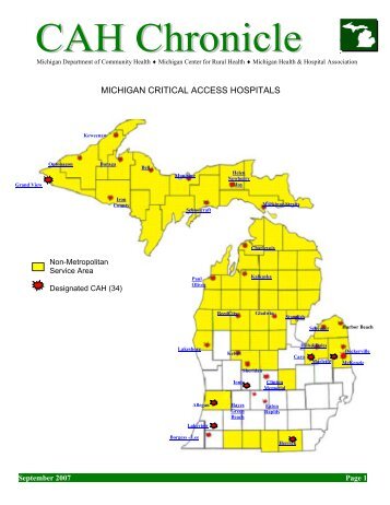 michigan critical access hospitals - Michigan Center for Rural Health