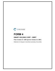 FORM 4 - Sears Holdings Corporation