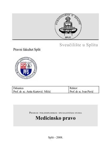 Medicinsko pravo - Pravni Fakultet