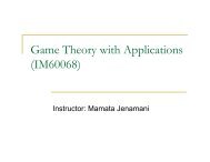 Game Theory with Applications (IM60068)