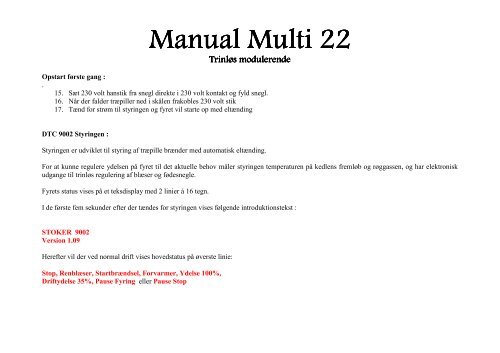 Manual Multi 22 - Fyrteknik