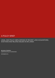 Legal and Policy Implications of Recent Land Acquisitions, Evictions and Related Issues in Sri Lanka