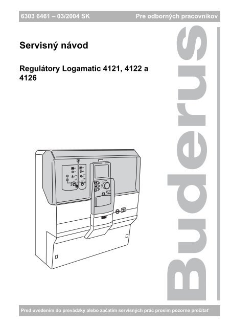 ServisnÃ½ nÃ¡vod - Buderus