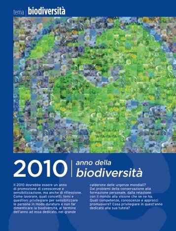 Tema: biodiversitÃ  - Il Portale Italiano dell'Educazione Sostenibile
