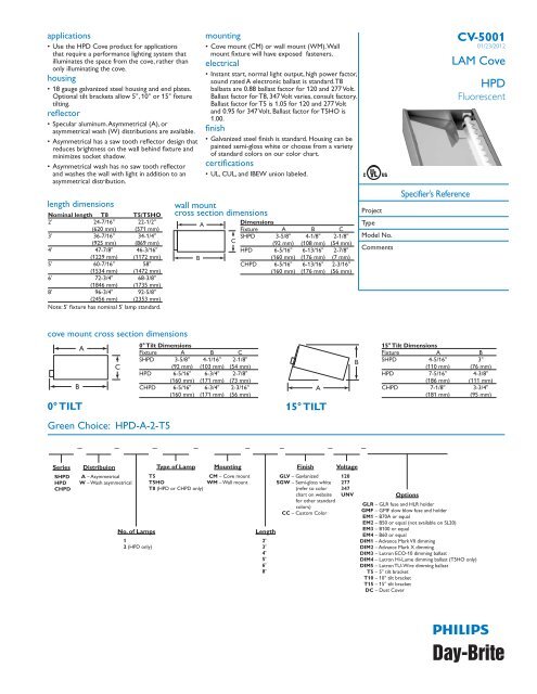 CV-5001 LAM Cove HPD - Philips Day-Brite