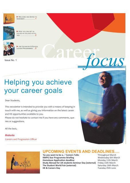 Helping you achieve your career goals