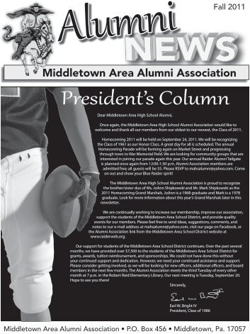 2011 Alumni Newsletter - the Middletown Area School District