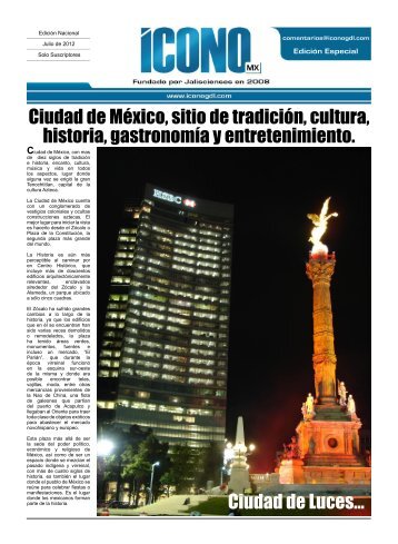 Ciudad de México, sitio de tradición, cultura, historia, gastronomía y ...