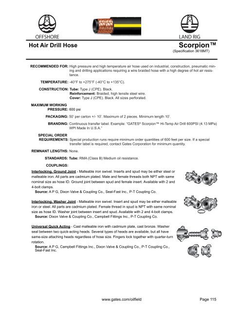 Oilfield Catalog - Gates Corporation