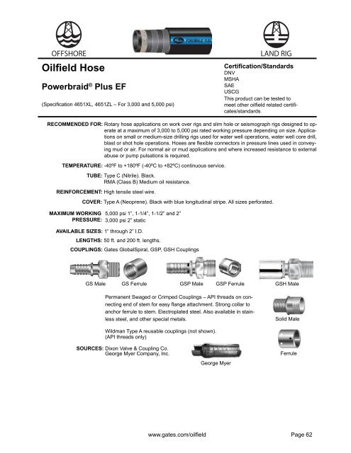 Oilfield Catalog - Gates Corporation