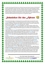 Aus der heutigen Adventsgeschichte - Schule sorglos