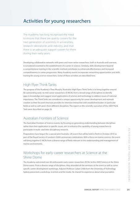 ANNUAL REPORT - Australian Academy of Science