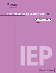 The Individual Education Plan (IEP) - A Resource Guide, 2004