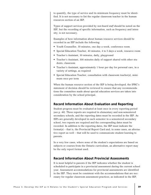 The Individual Education Plan (IEP) - A Resource Guide, 2004