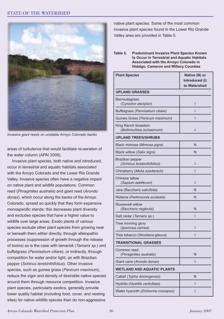 Watershed Protection Plan - Lower Rio Grande Valley Development ...