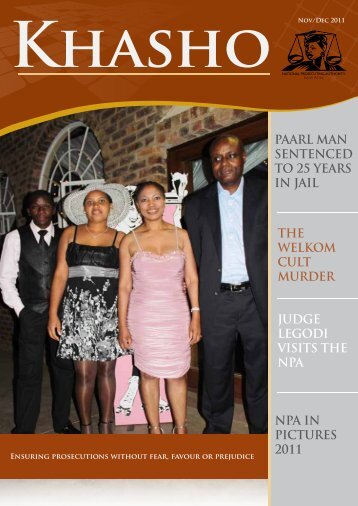 Khasho November December 2011 - National Prosecuting Authority